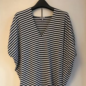 Morgane Le Fay navy/white stripe caftan dress